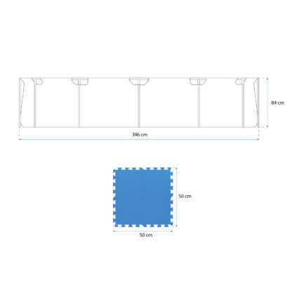 Pack Piscina Desmontable Bestway Steel Pro 396x84 cm con Depuradora de Cartucho 2.006 L/h, Kit de Mantenimiento y Tapiz de Suelo - Imagen 4