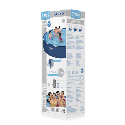 Pack Piscina Desmontable Bestway Steel Pro 396x84 cm con Depuradora de Cartucho 2.006 L/h, Kit de Mantenimiento y Tapiz de Suelo - Imagen 5