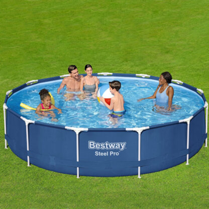 Pack Piscina Desmontable Redonda Bestway Steel Pro 396x84 cm con Depuradora de Cartucho 2.006 L/h y Kit de Mantenimiento - Imagen 2