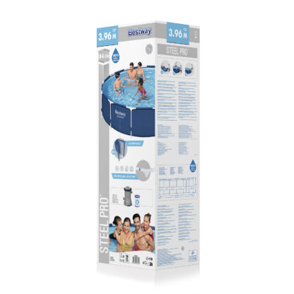 Pack Piscina Desmontable Redonda Bestway Steel Pro 396x84 cm con Depuradora de Cartucho 2.006 L/h y Kit de Mantenimiento - Imagen 5