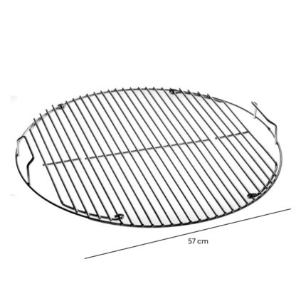 Parrilla de Cocción Articulada Weber Ø 57 cm de Acero Inoxidable con Laterales Abiertos para Barbacoas de Carbón de Ø 57 cm - Imagen 4