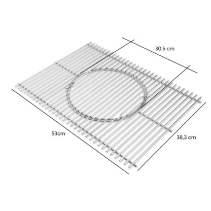 Parrilla de Cocción Weber Gourmet BBQ System 53x38,5x4,3 cm con Parrilla Central Extraíble, Compatible con Accesorios Gourmet - Imagen 4