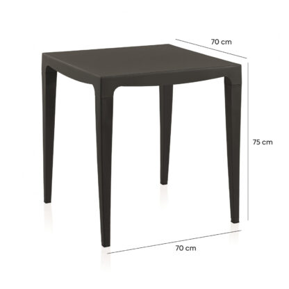 Mesa de resina Sp Berner Master 70 75x70x70 cm Mesa externa empilhável com pés antiderrapantes, cor antracite - Image 3