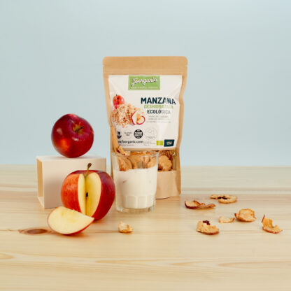 Manzana Deshidratada en Dados Ecológica Foorganic Pack  125g Snack 100% Natural Sin Aditivos | Producido en España | Vegano Fuente de Fibra y Antioxidantes - Imagen 2