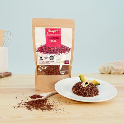 Quinoa Roja Ecológica Foorganic Pack  500g | Superalimento Natural Sin Gluten | Proteínas y Fibra | Producido en España | Ideal para Recetas Saludables - Imagen 2