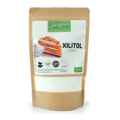 Xilitol Ecológico Foorganic Pack  500g | Endulzante Natural | Sin Aditivos | Producido en España | Vegano | Dietas Keto