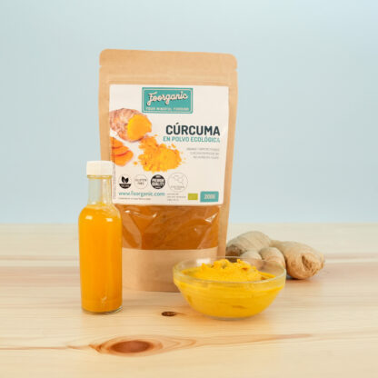 Cúrcuma Ecológica en Polvo Foorganic Pack  200g | Superalimento Natural Sin Aditivos | Producido en España | Vegano | Antioxidante y antiinflamatorio - Imagen 2