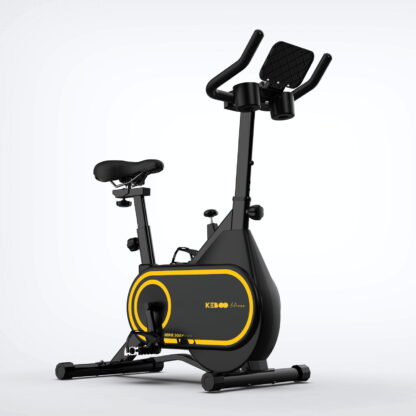 Bicicleta Ciclo Indoor Keboo Fitness Serie 300 Sistema Correa, Inercia 6 kg y 8 Niveles | Pedales Antideslizantes | Posavasos y Ruedas