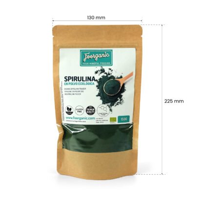 Espirulina Ecológica en Polvo Foorganic Pack  150g | Superalimento Natural | Sin Aditivos | Producido en España | Vegano | Energía | Desintoxicación - Imagen 3