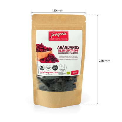 Arándanos Deshidratados con Zumo de Manzana Foorganic Pack  125g | Snack Saludable y Natural | Sin Azúcar Añadido - Imagen 3