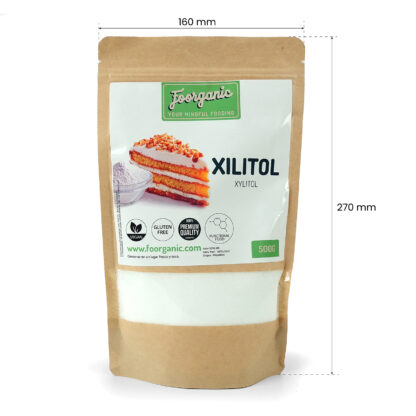 Xilitol Ecológico Foorganic Pack  500g | Endulzante Natural | Sin Aditivos | Producido en España | Vegano | Dietas Keto - Imagen 3