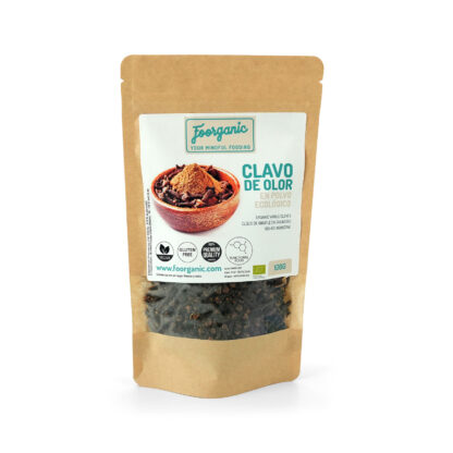 Clavo de Olor Ecológico en Grano Foorganic Pack  100g | Especia Natural |Sin Aditivos | Producido en España | Vegano y Aromático