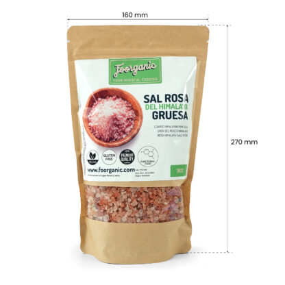 Sal Rosa del Himalaya Gruesa Foorganic Pack  1kg Natural Sin Aditivos |Alta Pureza |Origen Sostenible | Perfecta para Cocina Saludable - Imagen 3