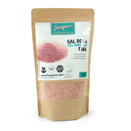 Sal Rosa del Himalaya Fina Foorganic Pack  1kg Natural Sin Aditivos | Rica en Minerales | Origen Sostenible | Cocina Saludable