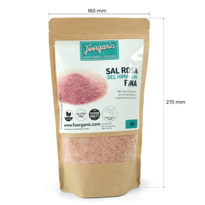 Sal Rosa del Himalaya Fina Foorganic Pack  1kg Natural Sin Aditivos | Rica en Minerales | Origen Sostenible | Cocina Saludable - Imagen 3