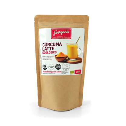 Cúrcuma Latte Ecológico Foorganic Pack  200g | Bebida Natural Sin Aditivos | Producido en España | Vegano | Suave y Cremoso | Antiinflamatorio