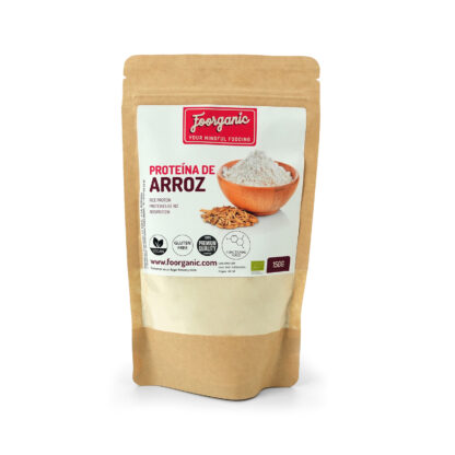 Proteína de Arroz Ecológica Foorganic en polvo Pack  150 g Suplemento Natural | Sin Aditivos | Vegano | Energía y Recuperación Muscular