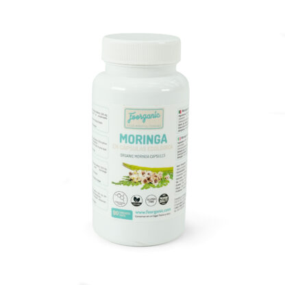 Moringa Ecológica en Cápsulas Foorganic bote 90 cápsulas | Vegano | Energía y Bienestar Natural | Formato Práctico | Refuerzo de Sistema Inmune