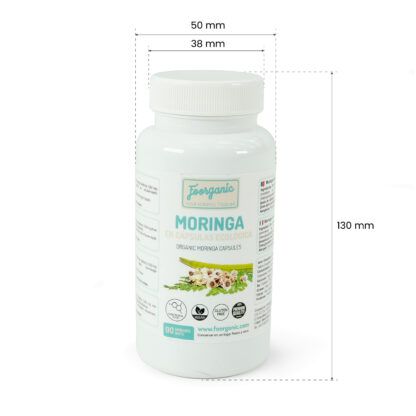 Moringa Ecológica en Cápsulas Foorganic bote 90 cápsulas | Vegano | Energía y Bienestar Natural | Formato Práctico | Refuerzo de Sistema Inmune - Imagen 3