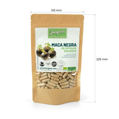 Maca Negra en Cápsulas Ecológica Foorganic Pack  150 cápsulas Superalimento Natural Sin Aditivos | Originaria de Perú | Vegano Energía y Rendimiento Físico - Imagen 3