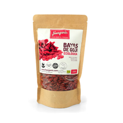 Bayas de Goji Ecológicas Foorganic Pack 250g | Superalimento Sin Aditivos | Producido en España | Vegano |Rico en Antioxidantes, Fibra y Vitaminas