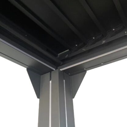 Pérgola Bioclimática Gardiun Somerset 300x300x248 cm - 9m² Cenador Aluminio Antracita | Iluminación LED y Lamas Ajustables - Imagen 6