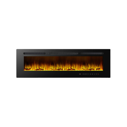 Chimenea Eléctrica de Pared Empotrable Kekai Maine 173x10x46 cm 2000 W con Simulación de Fuego | Panel de Control Táctil y Conexión App