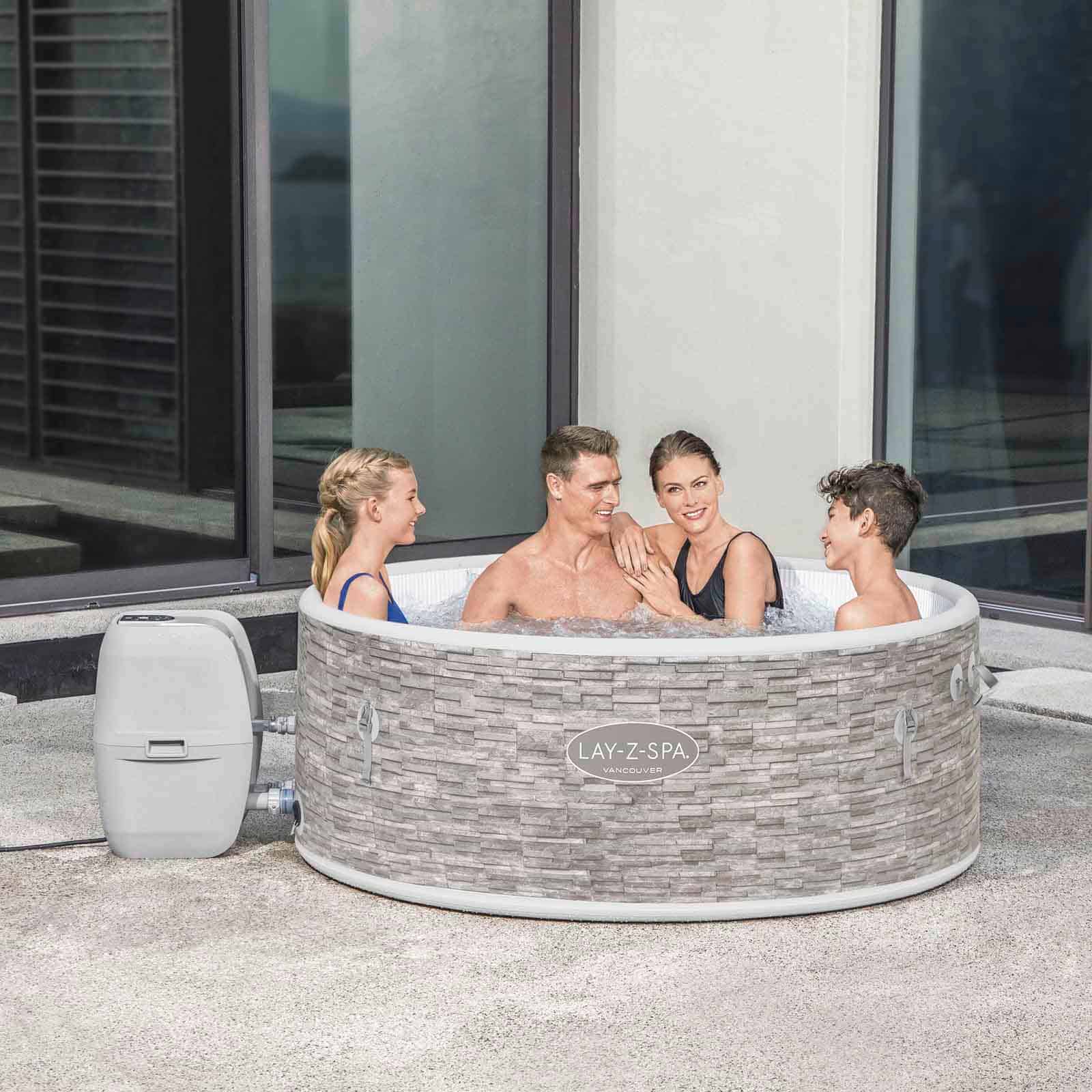 Spa Insuflável Bestway Lay-Z-Spa Vancouver Ø155x60 cm para 3-5 Pessoas com Airjet e Cobertura - Image 2