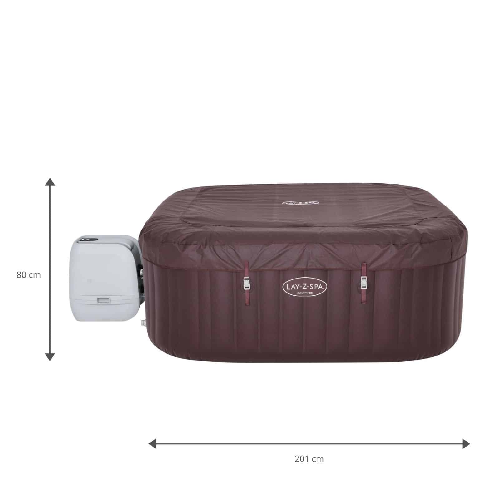 Spa Inflatable Bestway Lay-Z-Spa Maldives Smart Luxe Ø201x80 cm para 5-7 Pessoas com Airjet, HydroJet, Luz LED e Ligação a Aplicações - Image 3