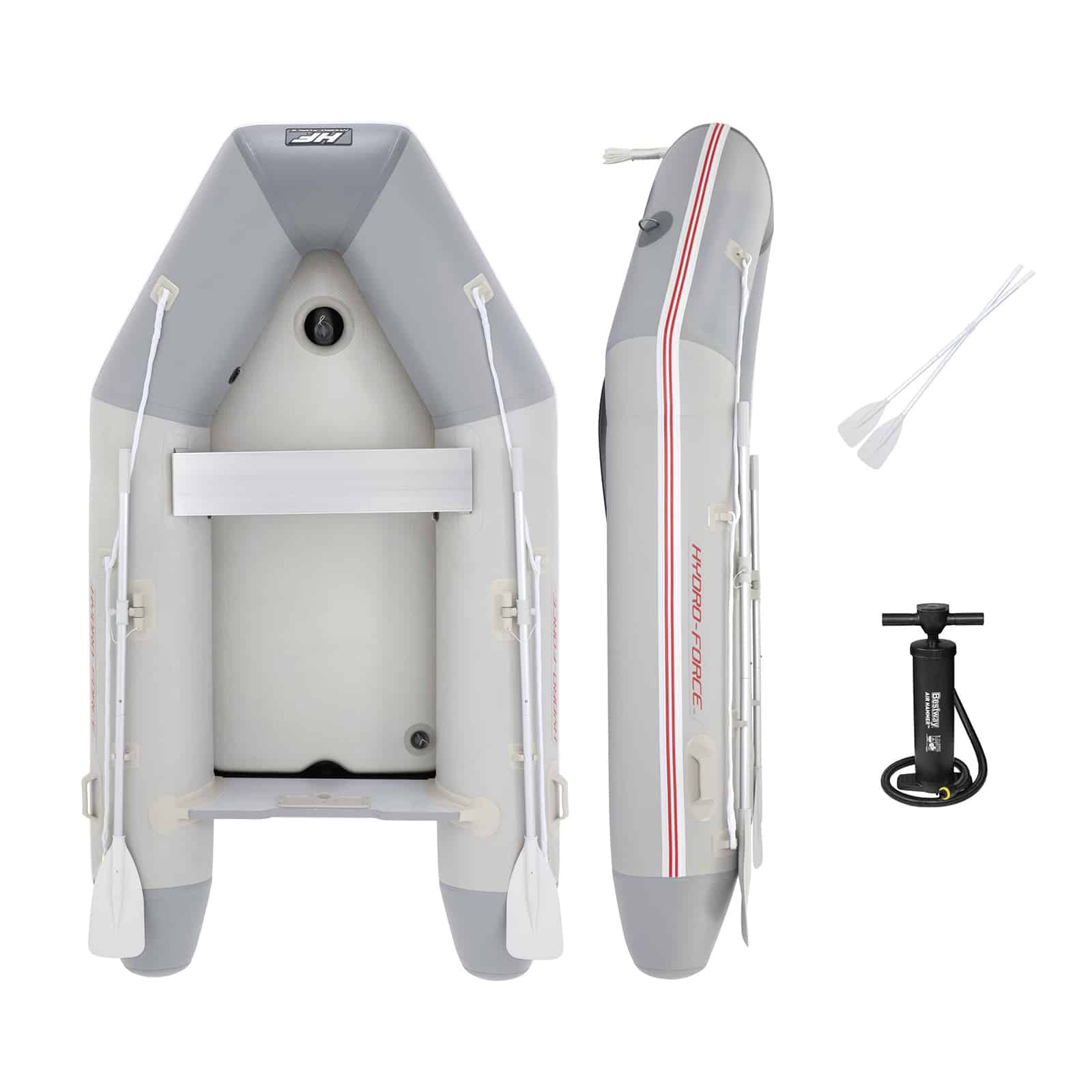 Barco Insuflável Pneumático Bestway Hydro-Force Caspian Pro 280 x 152 x 42 cm 3 Adultos + 1 Criança com 2 Remos e Inflador