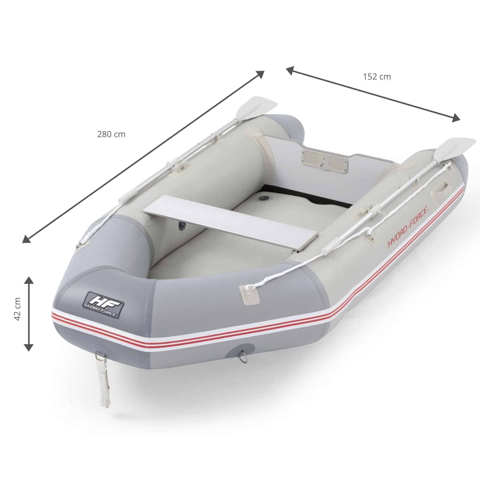 Barco Insuflável Pneumático Bestway Hydro-Force Caspian Pro 280 x 152 x 42 cm 3 Adultos + 1 Criança com 2 Remos e Inflador - Image 4