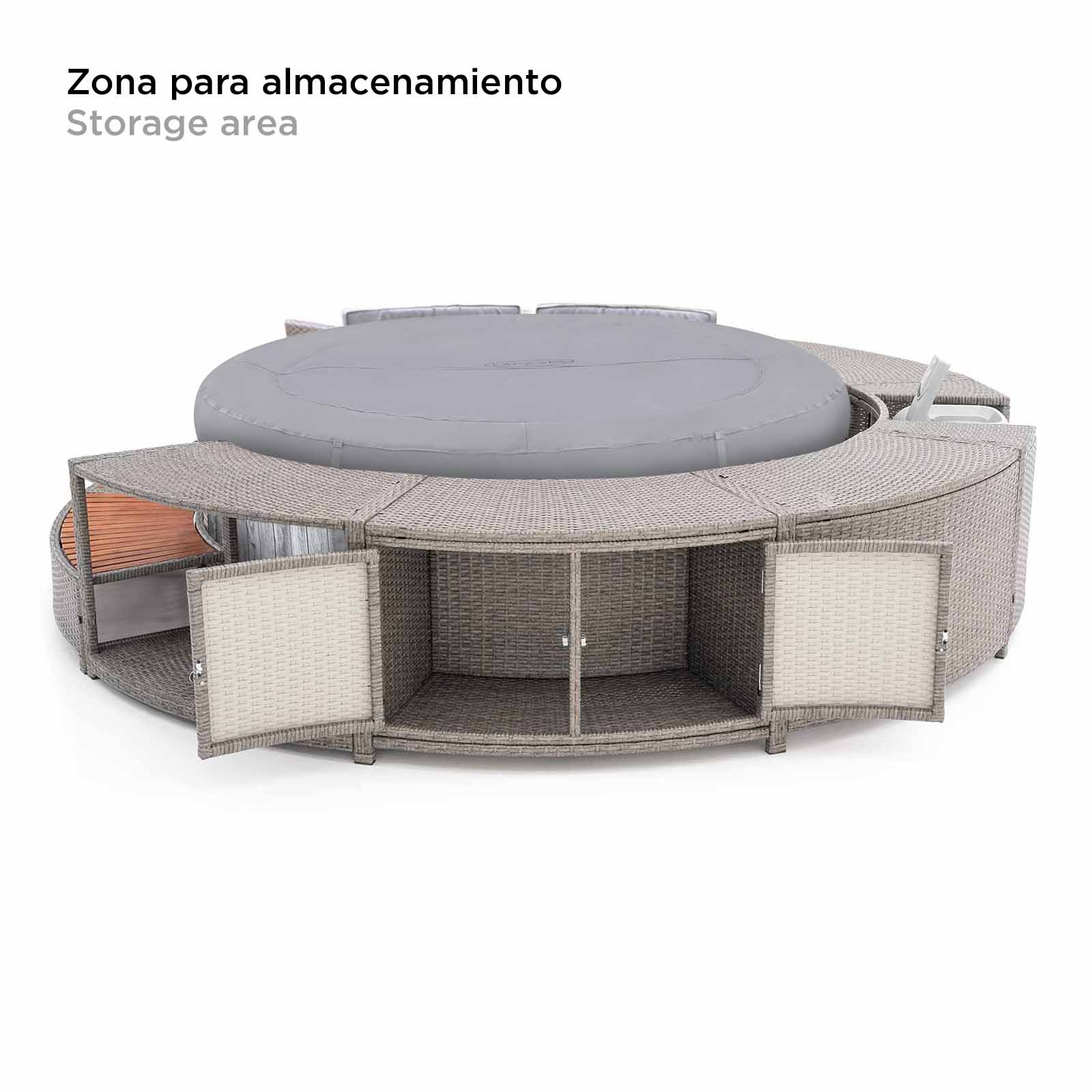 Spa Insuflável de Hidromassagem Bestway Lay-Z-SPA Fiji Airjet Ø180x66 cm + Revestimento K2O Full Surround 180 289x45x56 cm Borda para Spa - Image 3