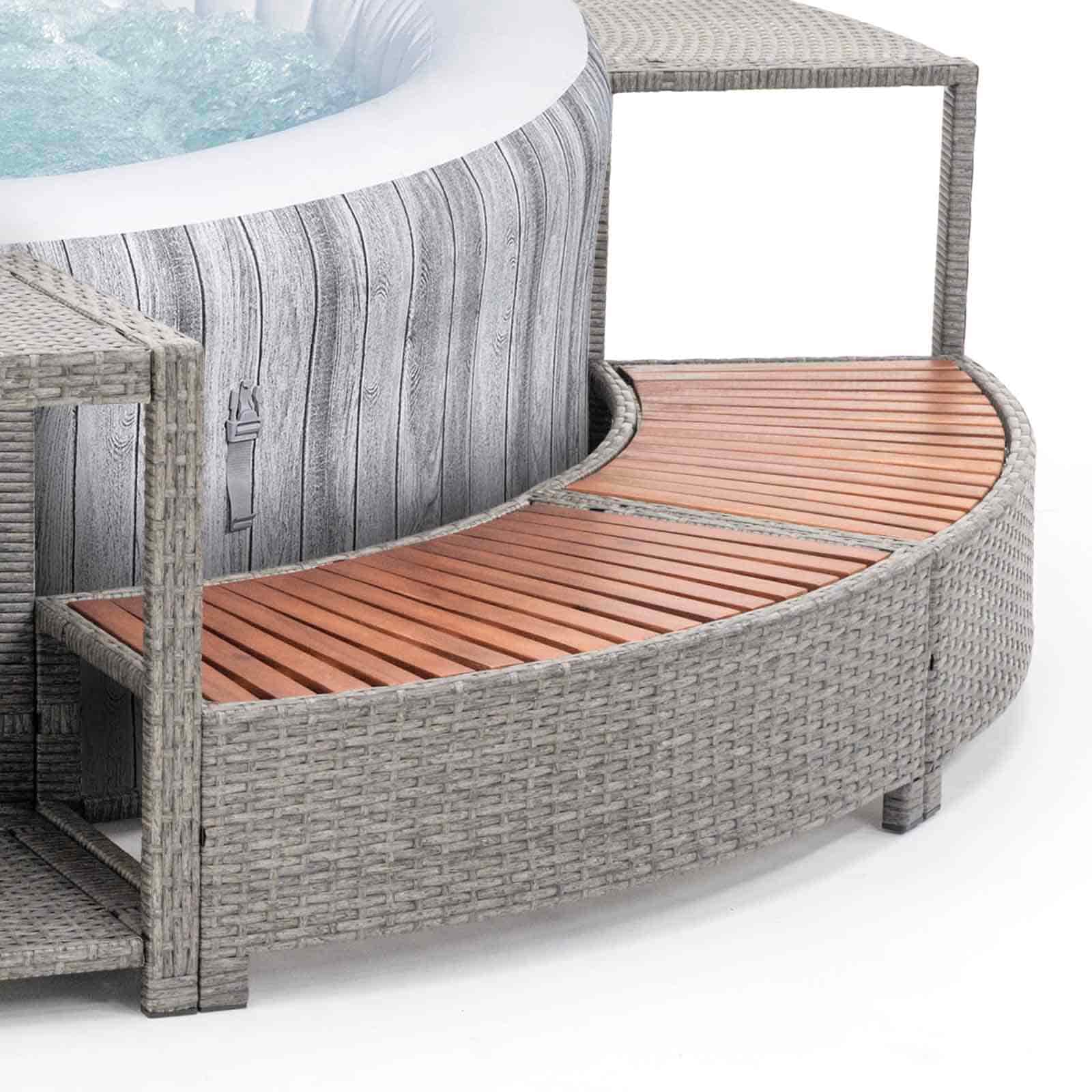 Spa Insuflável de Hidromassagem Bestway Lay-Z-SPA Fiji Airjet Ø180x66 cm + Revestimento K2O Full Surround 180 289x45x56 cm Borda para Spa - Image 5