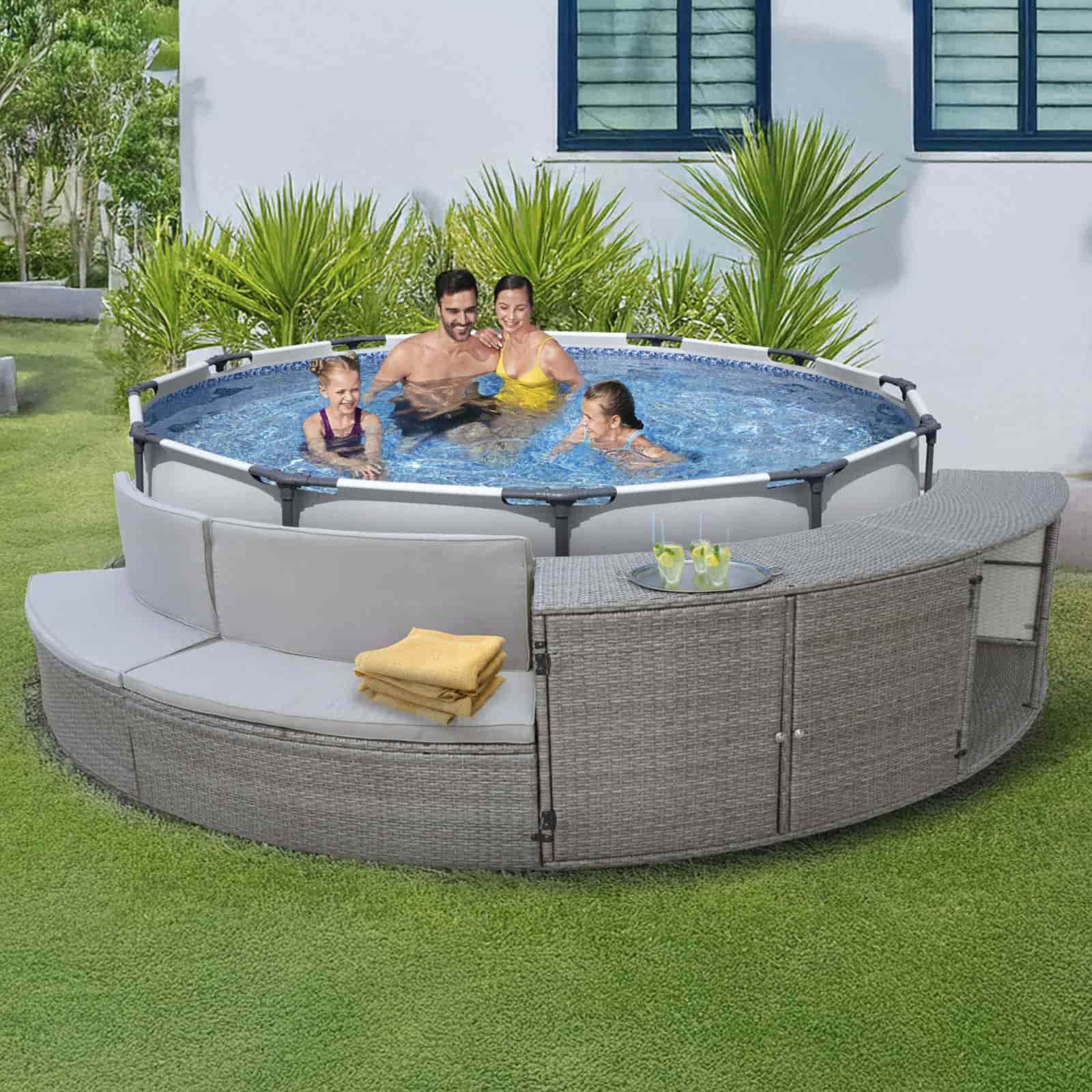 Piscina Tubular Bestway Steel Pro Max 305x100 Cm Com Escada E Filtro De Cartucho 1.249 L/h + Revestimento K2o Half Surround 306 - Image 2