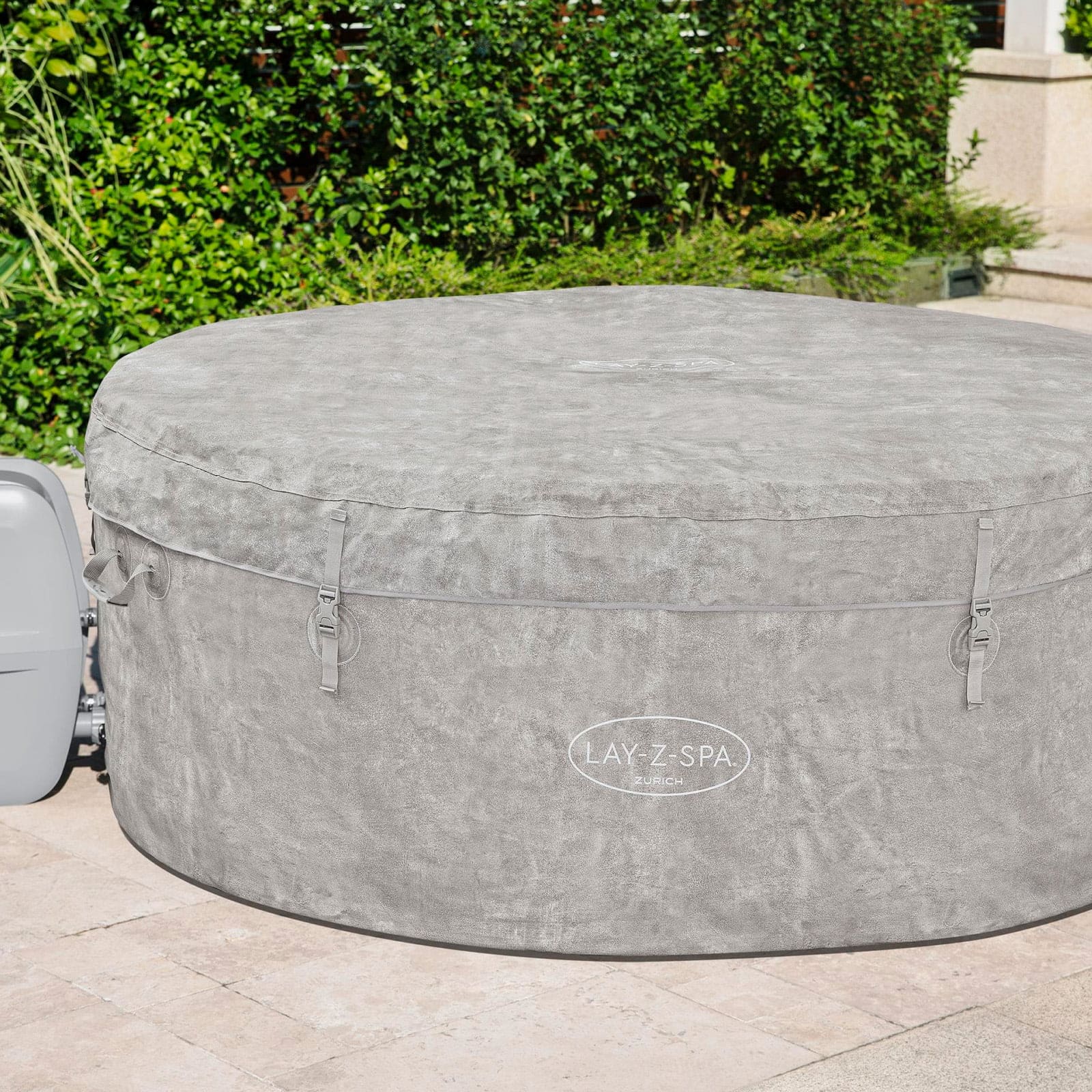 Spa Insuflável Bestway Lay-Z-Spa Zurich Ø180×66 cm para 4 Pessoas com Airjet, Cobertura e 2 Apoios de Cabeça - Image 5