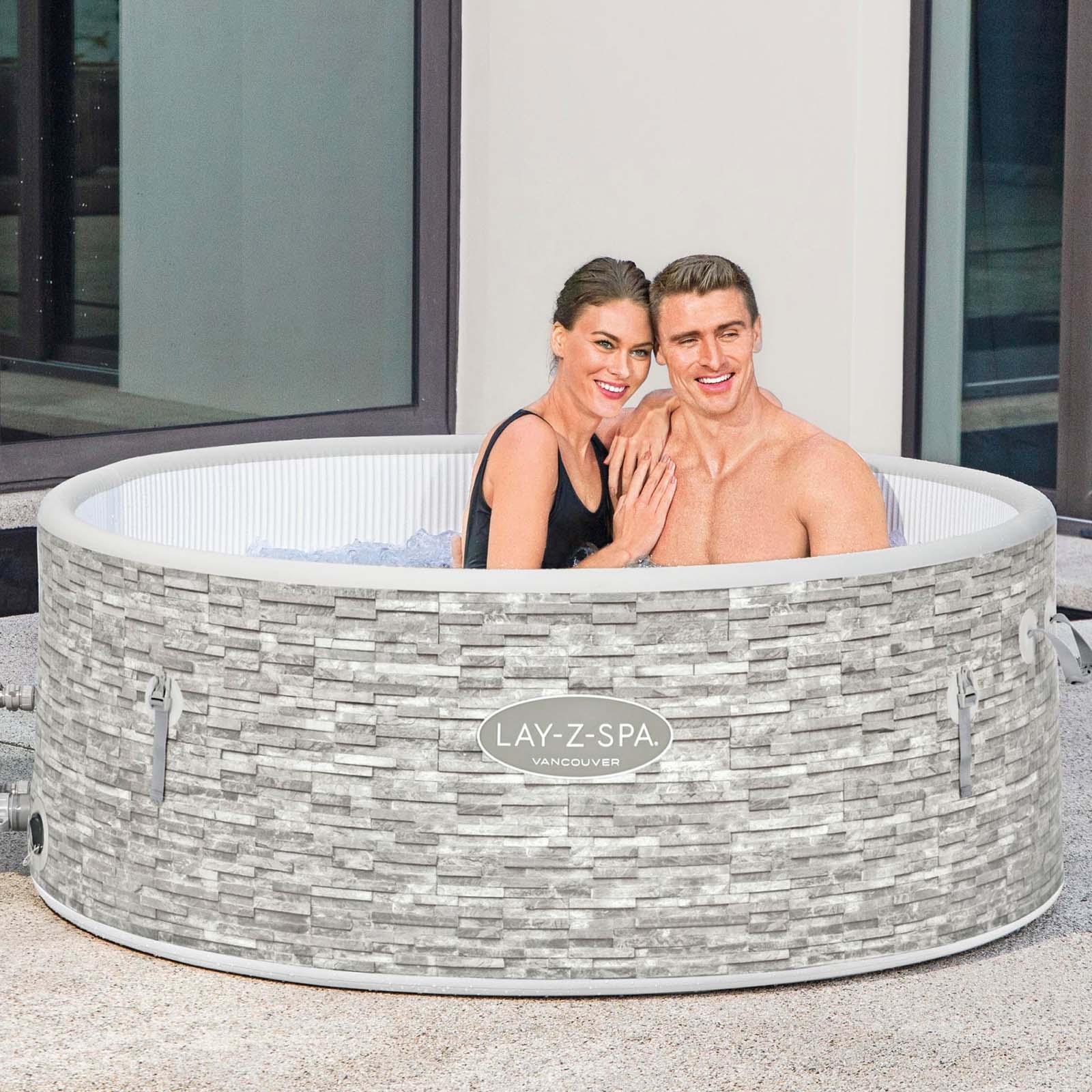 Spa Insuflável Bestway Lay-Z-Spa Vancouver Ø155x60 cm para 3-5 Pessoas com Airjet, Cobertura e Kit de Limpeza - Image 3