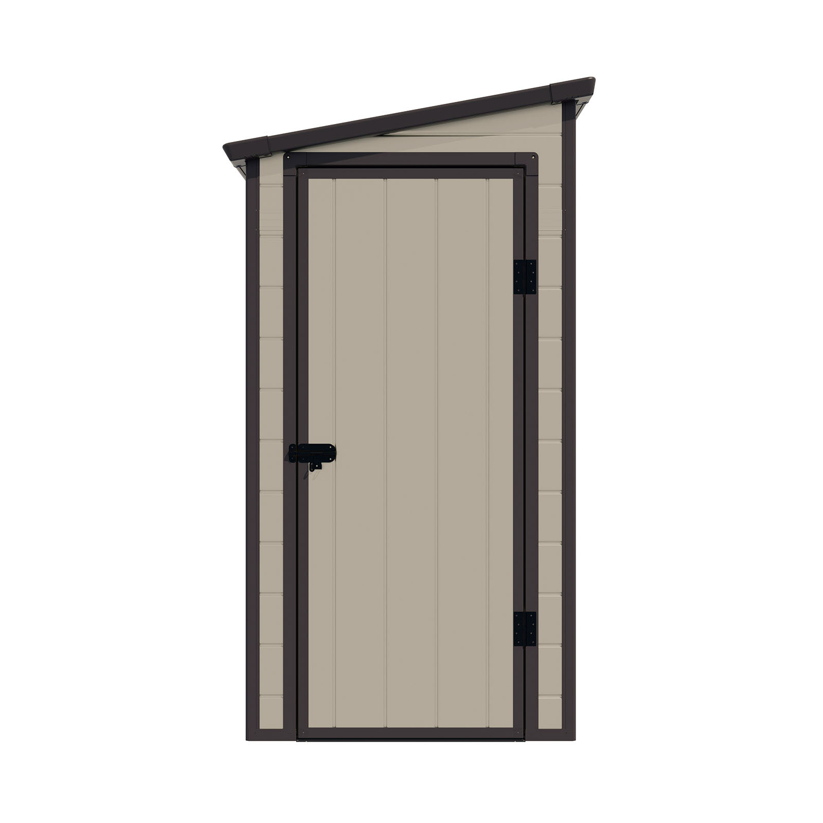 Caseta de Resina Gardiun Type Bege 2,12 m² Exterior 111x191x194 cm com Janela Lateral e Telhado Inclinado - Image 3