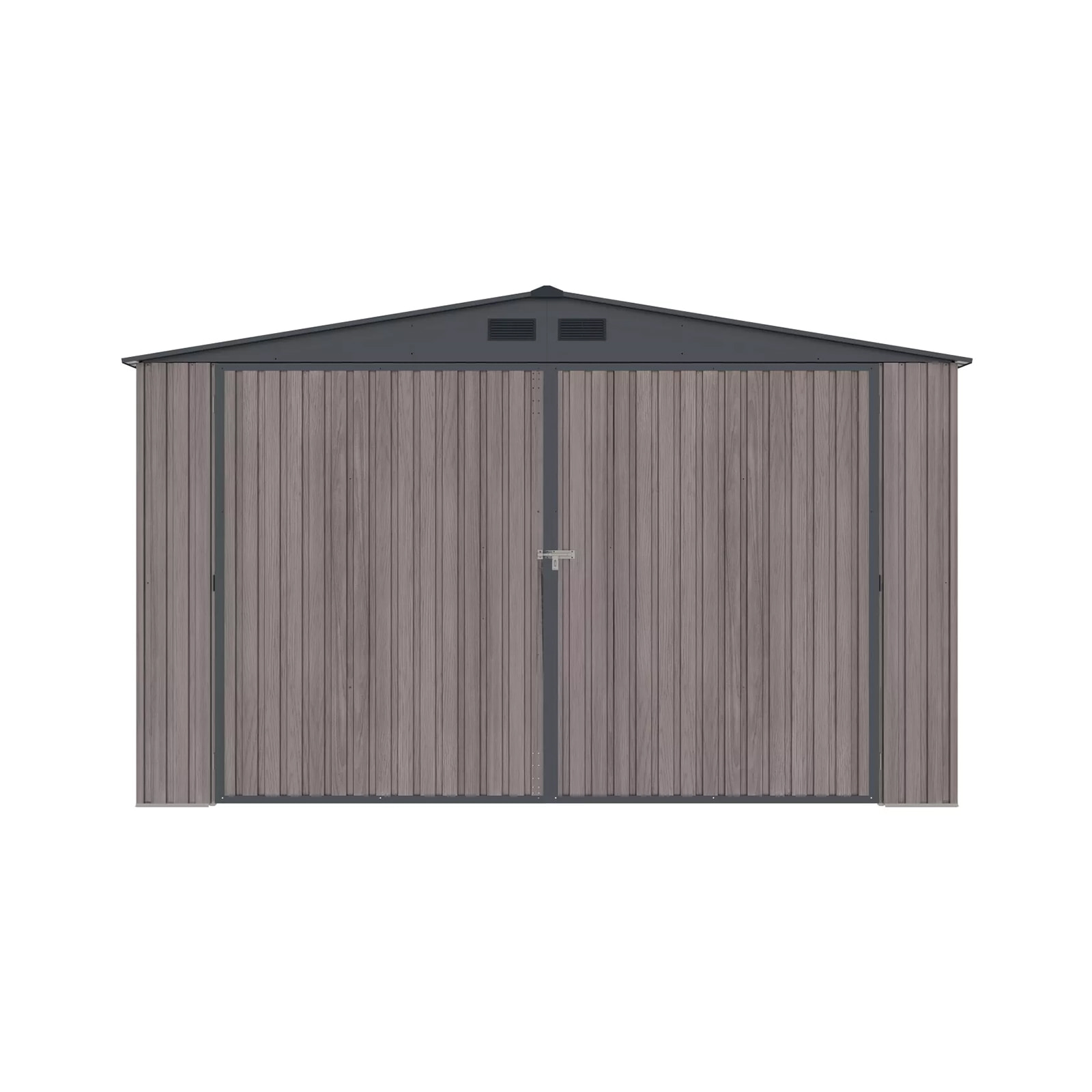 Garagem Metálica Gardiun Surrey 15,96 m2 380x420x232 cm 1 Carro | Porta Dupla Abatível, Porta Lateral e Ventiladores | Efeito Madeira - Image 5