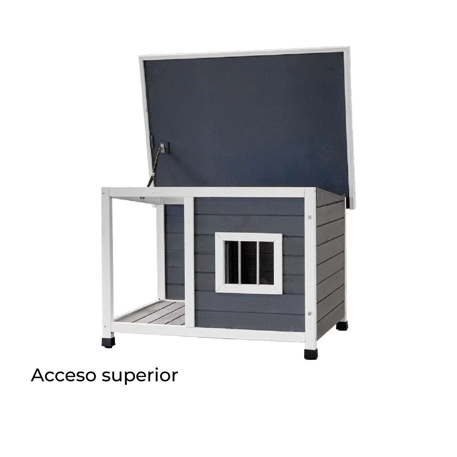 Casinha para Cães Pequenos Gardiun Dona 85x58x60 cm Acesso frontal - Superior com Tela Asfáltica | Dimensão da Porta 23x35 cm - Image 3