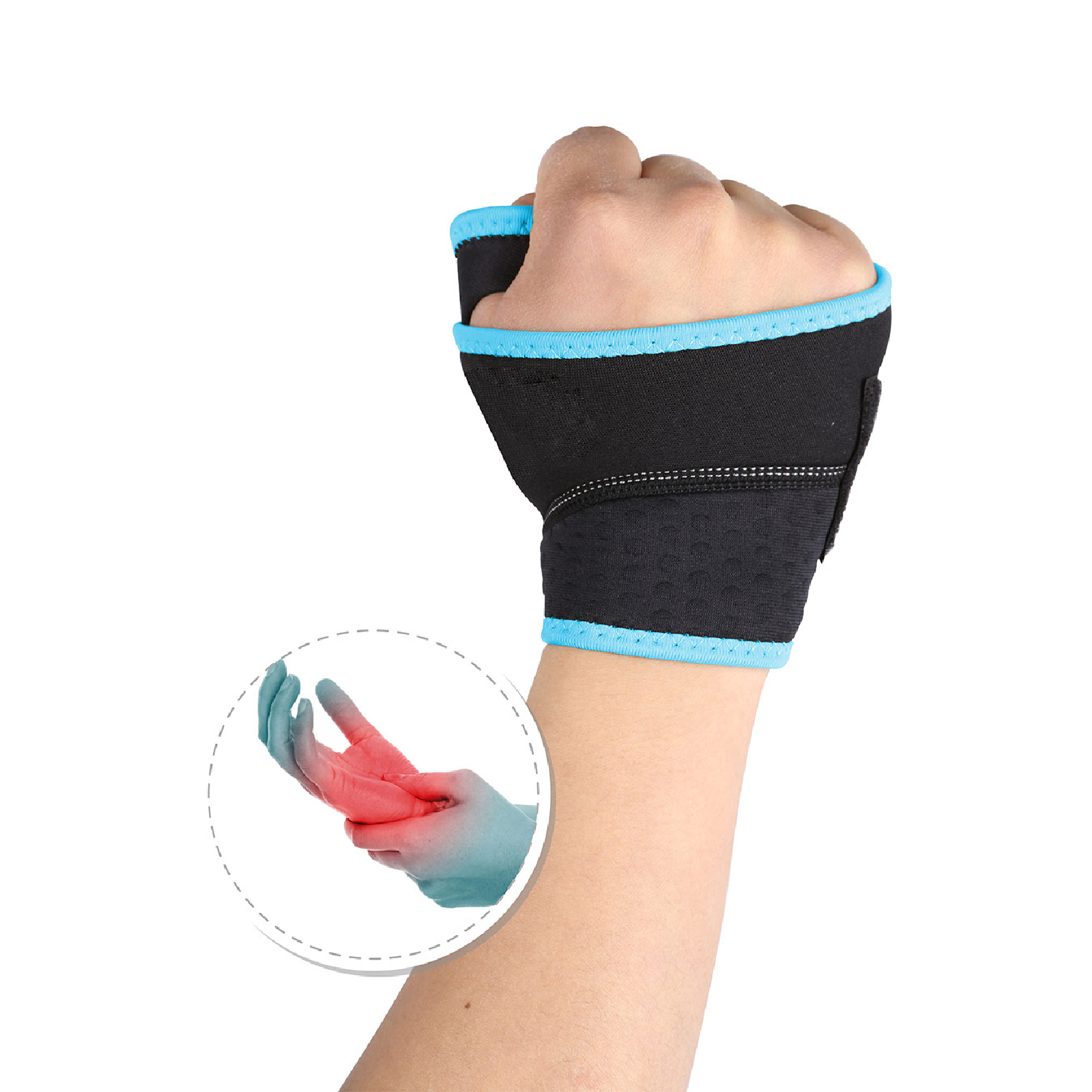 Punho desportivo Fytter Palm Support em neoprene e nylon | Respirável e adaptável à mão esquerda ou direita - Image 3