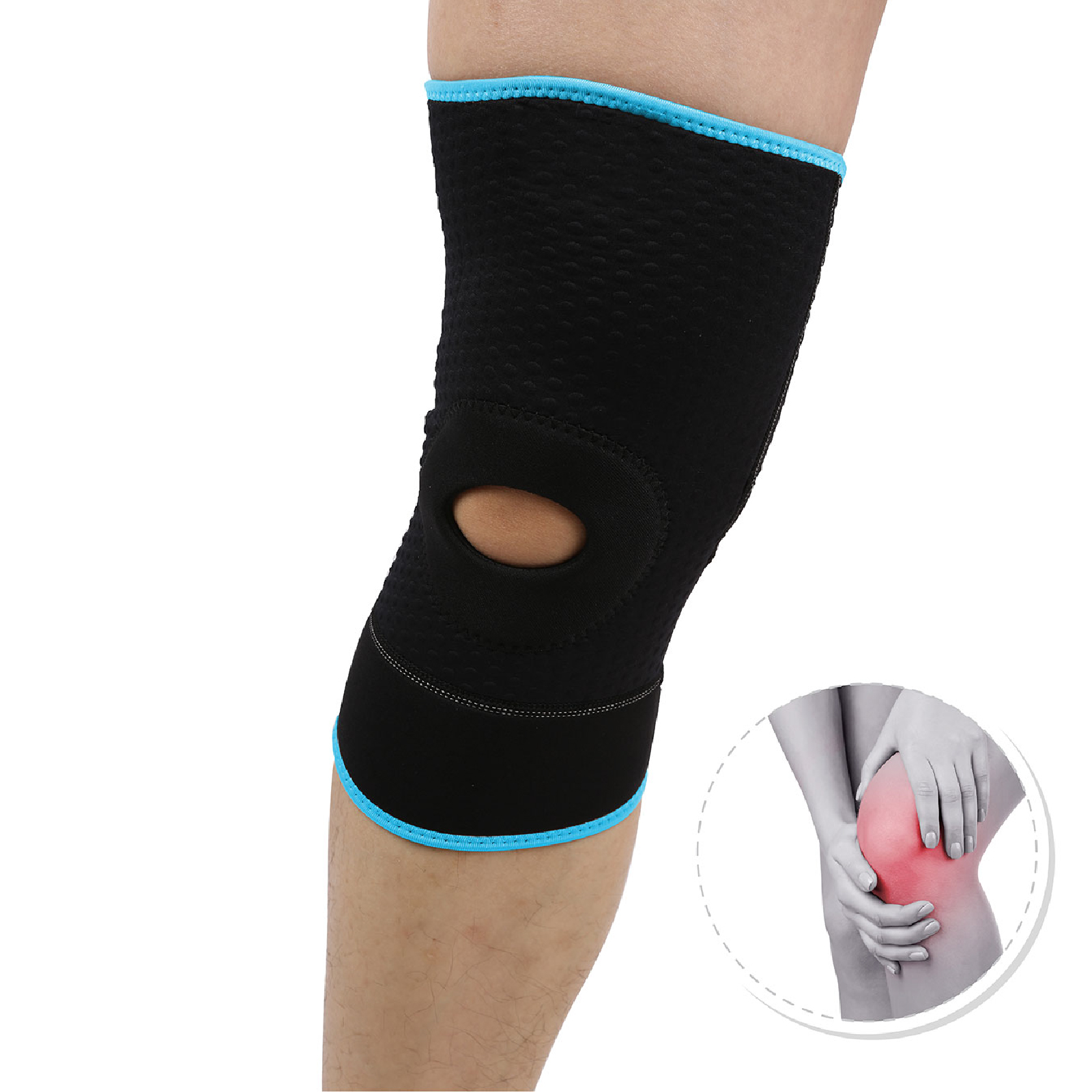 Joelheira desportiva rotuliana Fytter Knee Support em neoprene e nylon | Respirável e adaptável - Image 3