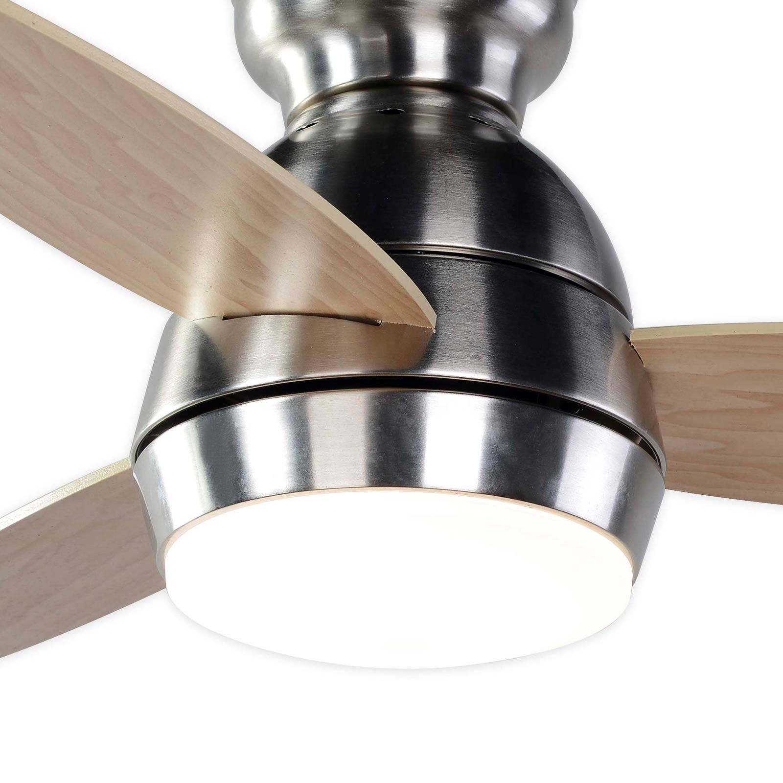 Ventilador de Teto Kekai Mistral DC 92x34 cm 55W prateado com pás de madeira, Luz regulável, Temporizador e Controle remoto - Image 3