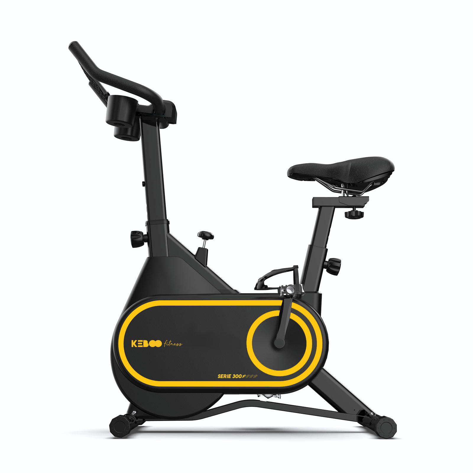 Bicicleta Ciclo Indoor Keboo Fitness Série 300 Sistema de correia, inércia de 6 kg e 8 níveis | Pedais antiderrapantes | Apoios para os pés e rodas - Image 5
