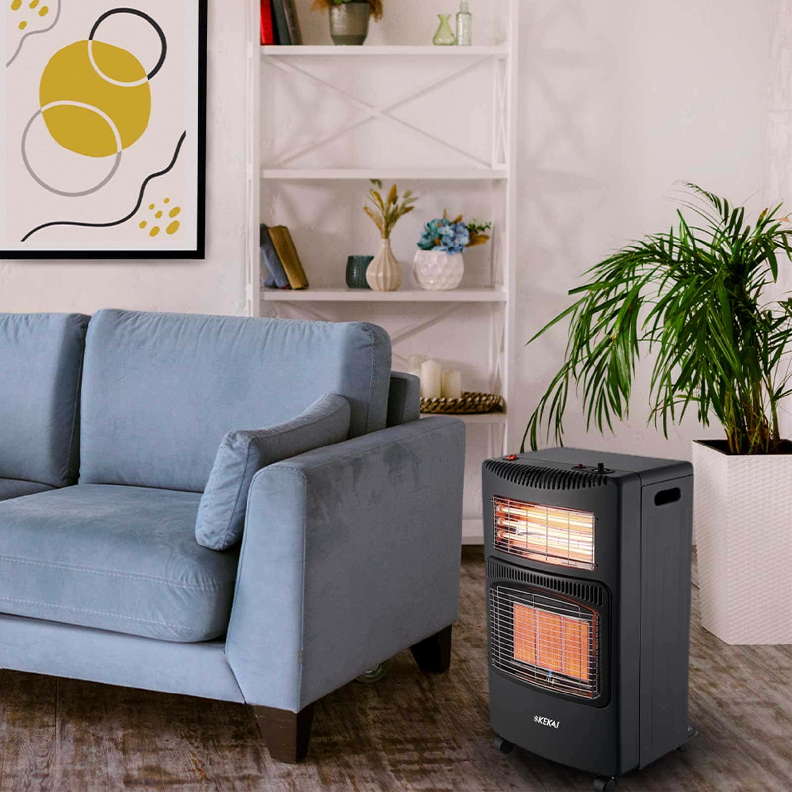 Fogão Híbrido Luz-Gás Dobrável Kekai Hybrid New Slim 42x33x73 cm Fogão a Gás 4200 W | Fogão elétrico 1260 W | 3 Níveis de Calor - Image 2