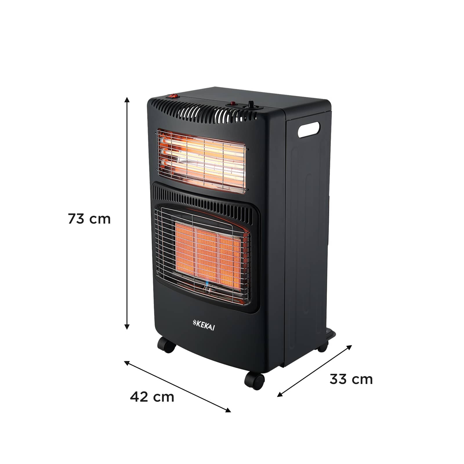 Fogão Híbrido Luz-Gás Dobrável Kekai Hybrid New Slim 42x33x73 cm Fogão a Gás 4200 W | Fogão elétrico 1260 W | 3 Níveis de Calor - Image 4