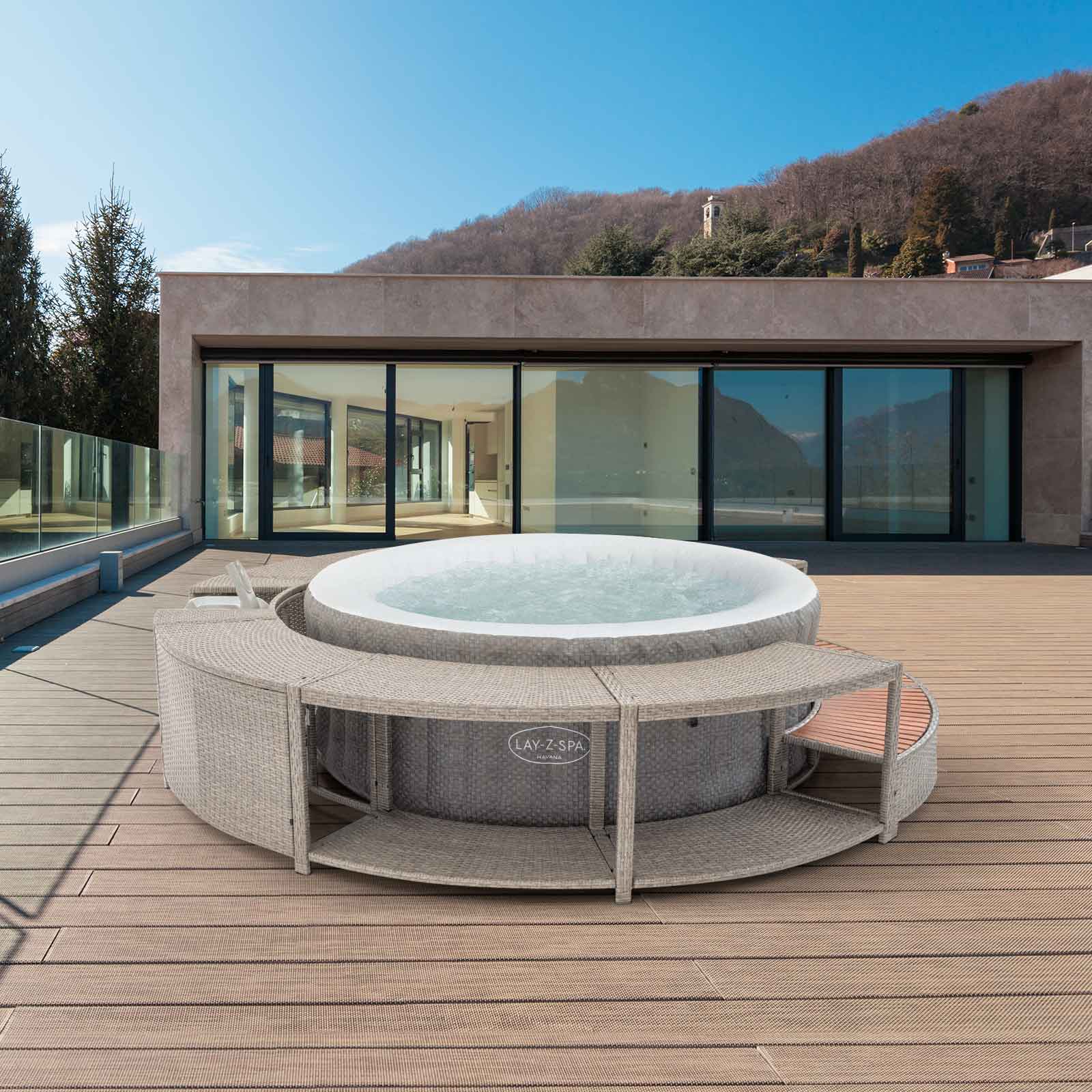 Revestimento para Spa Hidromassagem K2O Full Surround 180 Ø 279 x 40 x 56 cm Borda para Spa Circular com Degraus, Assentos e Armazenamento - Image 2