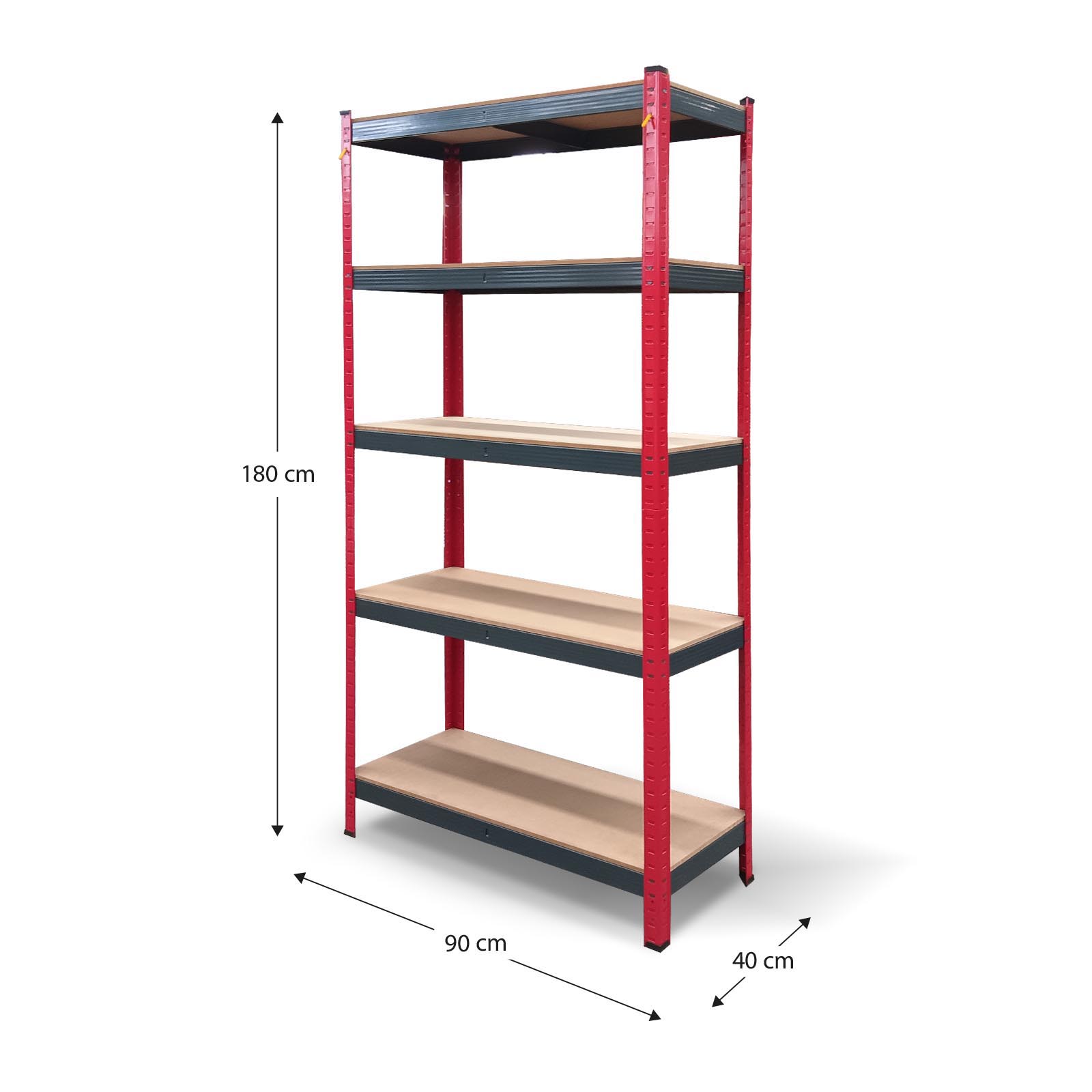 Prateleira metálica Catterhouse Rack Cargo Advance 90 - 90x40x180 cm em aço galvanizado e MDF com prateleiras de altura ajustável - Image 4