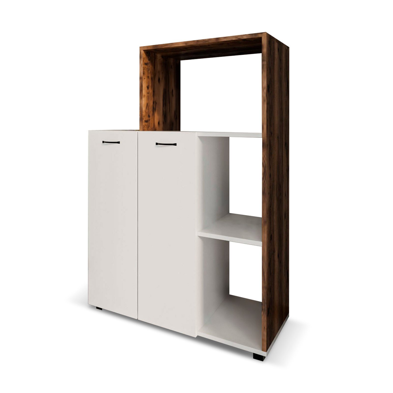 Armário Multiusos Catterhouse Delfos 123 de 90 x 41 x 123 cm com 3 Compartimentos, 2 Portas e 1 Prateleira Interior de Altura Ajustável