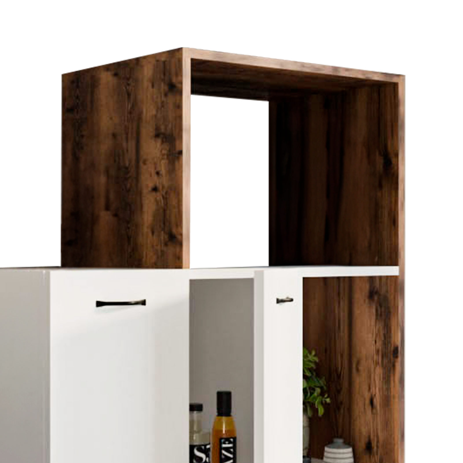 Armário Multiusos Catterhouse Delfos 123 de 90 x 41 x 123 cm com 3 Compartimentos, 2 Portas e 1 Prateleira Interior de Altura Ajustável - Image 5