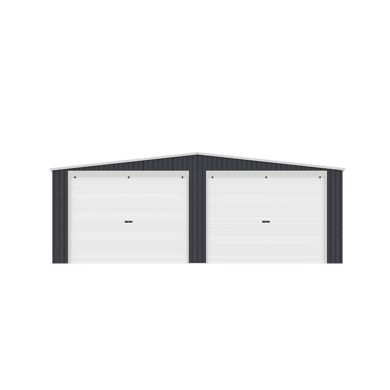Garagem Metálica Gardiun Warwick 32,68 m² 513x637x241 cm para 2 carros | Porta dupla deslizante e porta lateral | Antracite - Image 5